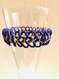 Purple Rubber and Aluminum Chainmail Bracelet