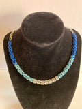Blue Ombré Chainmail Necklace
