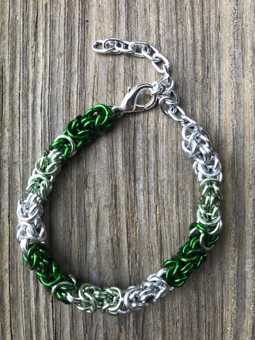 Green Ombré Chainmail Bracelet