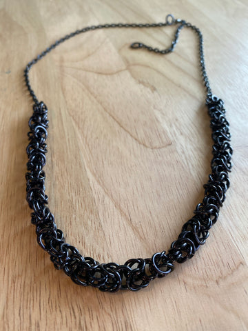 Lacey Black Byzantine Necklace