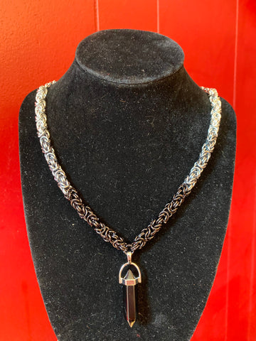 Onyx Ombré Chainmail Necklace