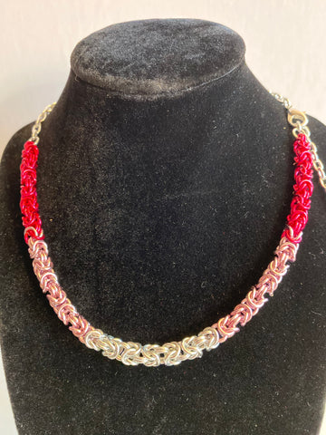 Pink Ombré Chainmail Necklace