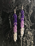 Purple Ombré Chainmail Earrings