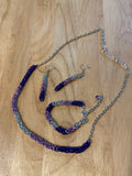 Purple Ombré Chainmail Earrings