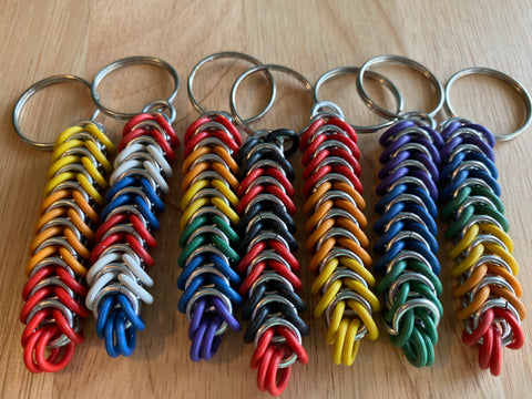 Rubber Chainmail Keychains