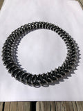 Thick Black Rubber and Aluminum Chainmail Choker