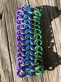 Frost Rubber and Aluminum Chainmail Bracelet