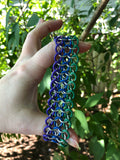 Frost Rubber and Aluminum Chainmail Bracelet