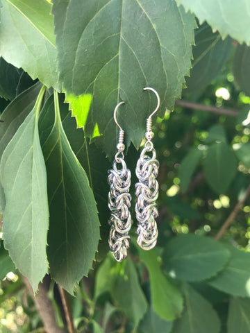 Lisa's Earrings (aluminum chainmail earrings)