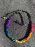 Matte Rainbow Chainmail Necklace